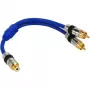 Cavo Y RCA InLine Premium 1x RCA femmina / 2x RCA maschio placcato oro 0,25 m