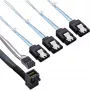 Cavo Mini SAS HD InLine SFF-8643 angolato a 4x SATA + Sideband 1 m
