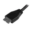 Cavo USB 3.0 sottile StarTech.com USB3AUB15CMS, da USB-A a Micro-USB B, M/M, 15 cm (6 pollici), nero