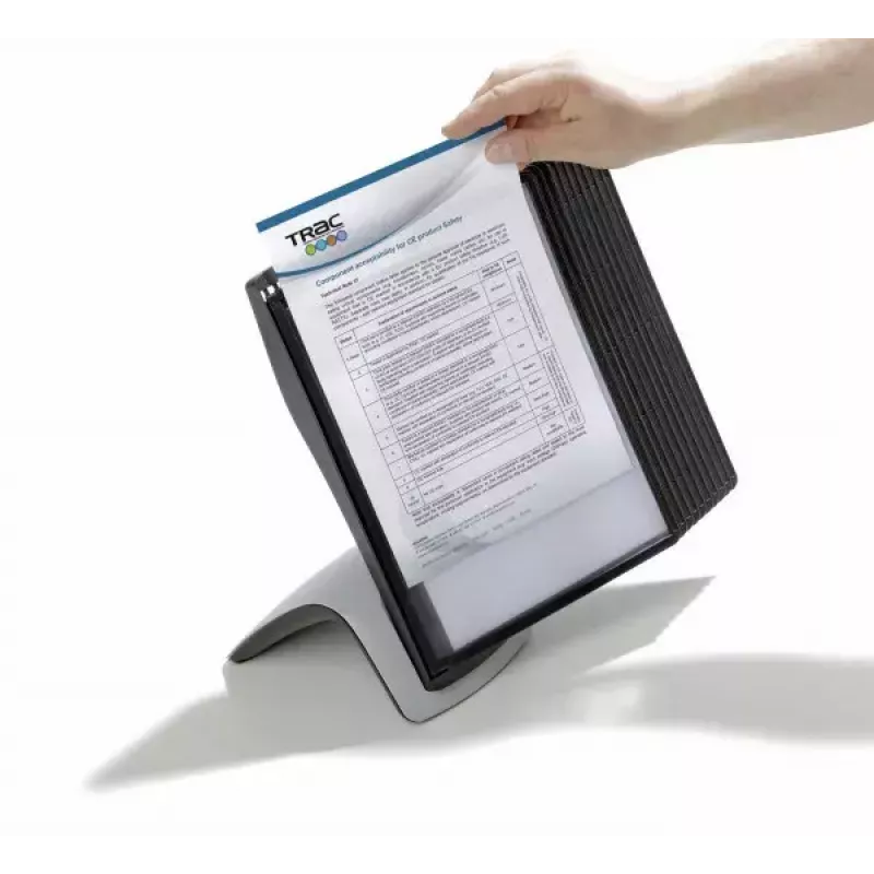 Carosello espositivo documenti Durable Sherpa Style Table 10 supporto da scrivania per 10 pannelli A4