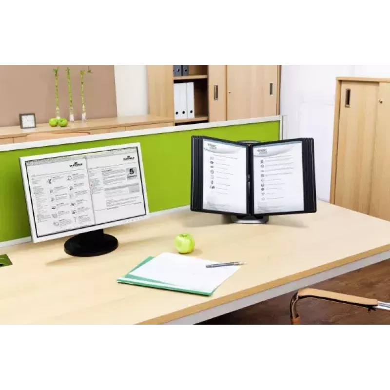 Carosello espositivo documenti Durable Sherpa Style Table 10 supporto da scrivania per 10 pannelli A4