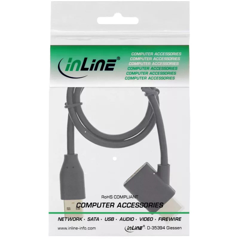 Adattatore InLine HDMI M/M con iniettore di alimentazione USB-A 0,5 m