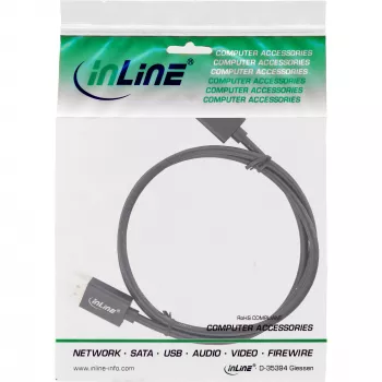 Cavo InLine DisplayPort 1.4 slim, 8K4K, nero, contatti placcati oro, 1 m