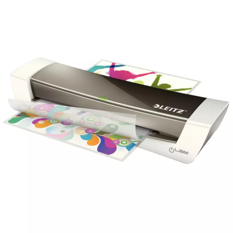 Plastificatrice Leitz iLAM Home Office A4 73680089, a caldo/a freddo, 80-125 µm, riscaldamento 3 min, grigia
