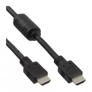 InLine cavo HDMI High Speed connettore maschio + ferrite nero 1m