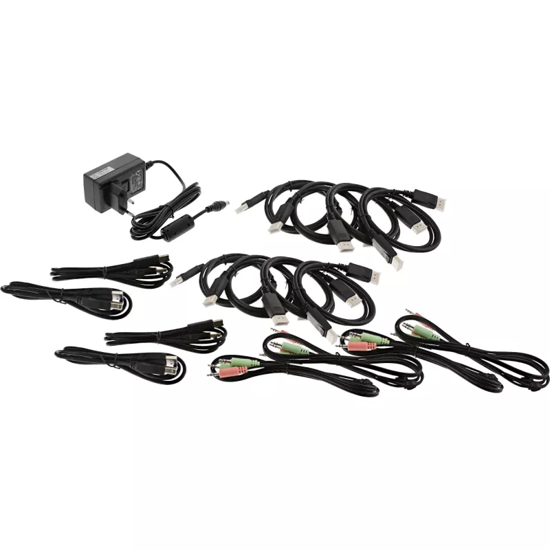 KVM Desktop Switch InLine 63654I 4 porte dual monitor DP 1.2 4K USB 3.0 audio
