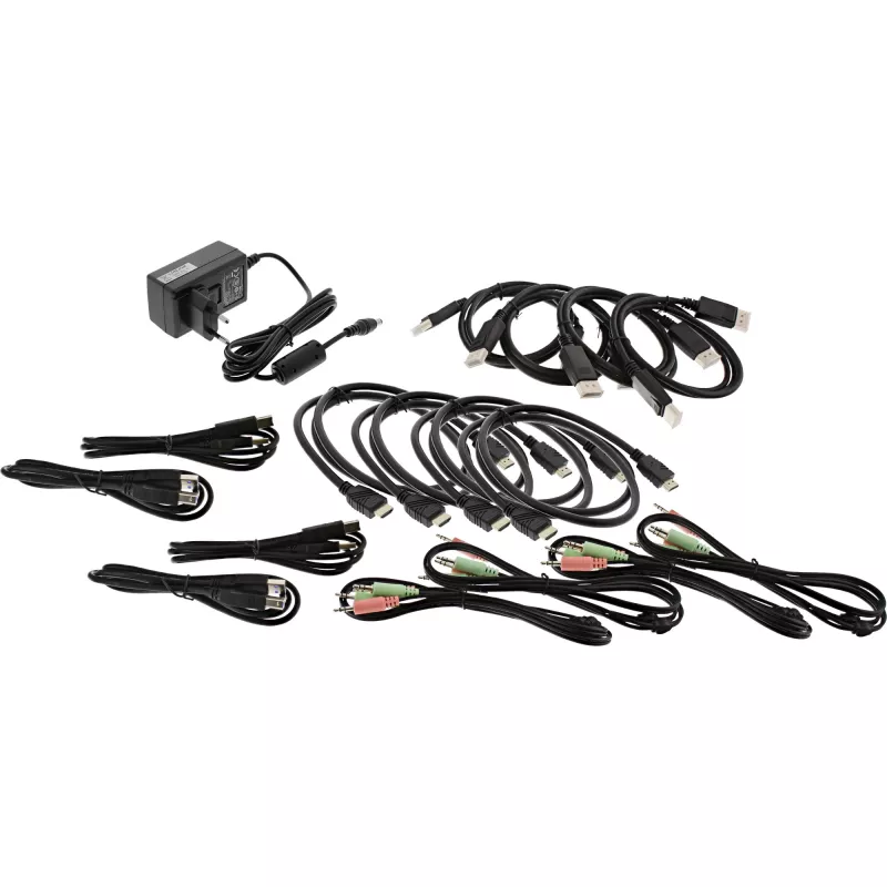 KVM Desktop Switch InLine 62644I 4 porte dual monitor DP+HDMI 4K USB 3.0 audio