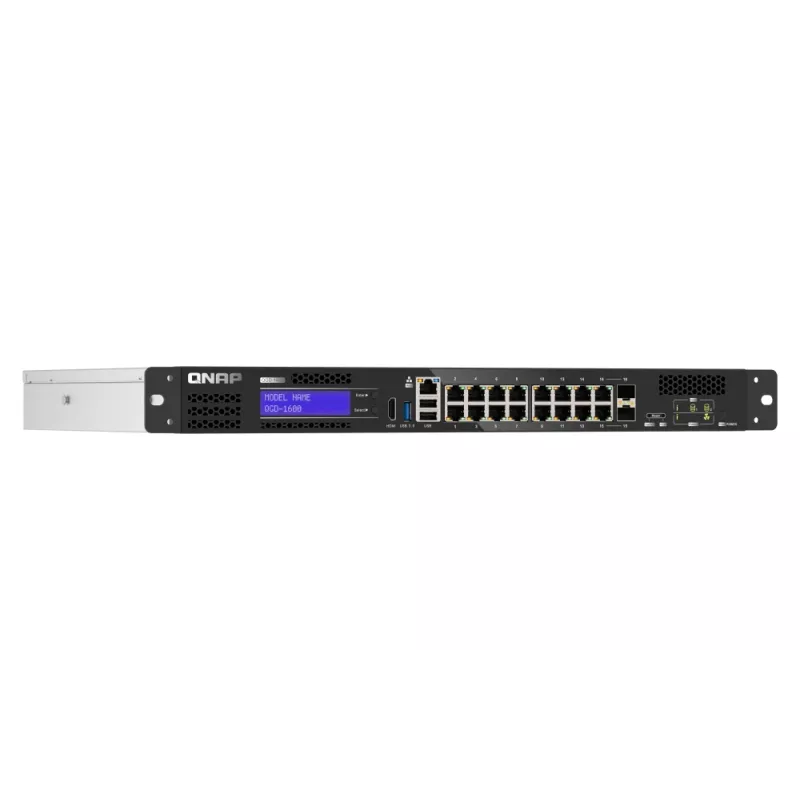 QNAP QGD-1600 Managed Gigabit Ethernet (10/100/1000) 1U nero, grigio