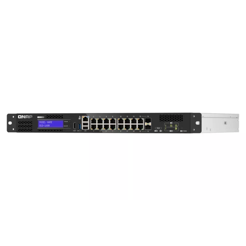 QNAP QGD-1600 Managed Gigabit Ethernet (10/100/1000) 1U nero, grigio
