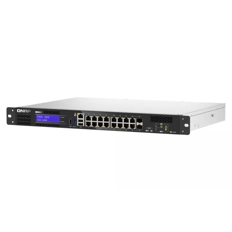 QNAP QGD-1600 Managed Gigabit Ethernet (10/100/1000) 1U nero, grigio
