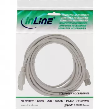 Cavo USB 2.0 connettore tipo A / connettore beige 0,3 m InLine 34303H