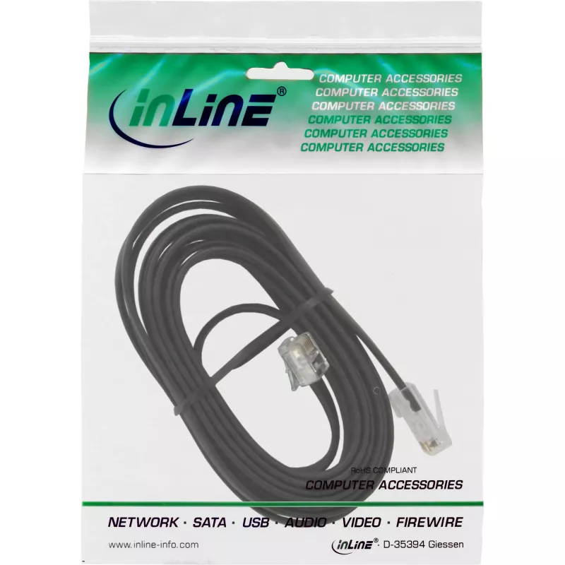InLine cavo modulare RJ45 8P6C a RJ12 6P6C connettore/connettore 6 m