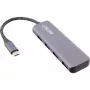 Hub USB 3.2 InLine, USB-C a 4x USB A 10 Gb/s, alluminio, grigio