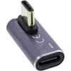 Adattatore USB4 InLine, connettore maschio/femmina USB-C verticale angolare destro/sinistro