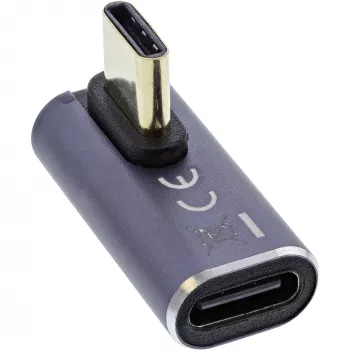 Adattatore USB4 InLine, connettore maschio/femmina USB-C verticale angolare destro/sinistro