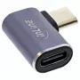 Adattatore USB4 InLine, connettore maschio/femmina USB-C angolare destro/sinistro, alluminio, grigio
