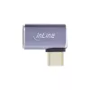 Adattatore USB4 InLine, connettore maschio/femmina USB-C angolare destro/sinistro, alluminio, grigio