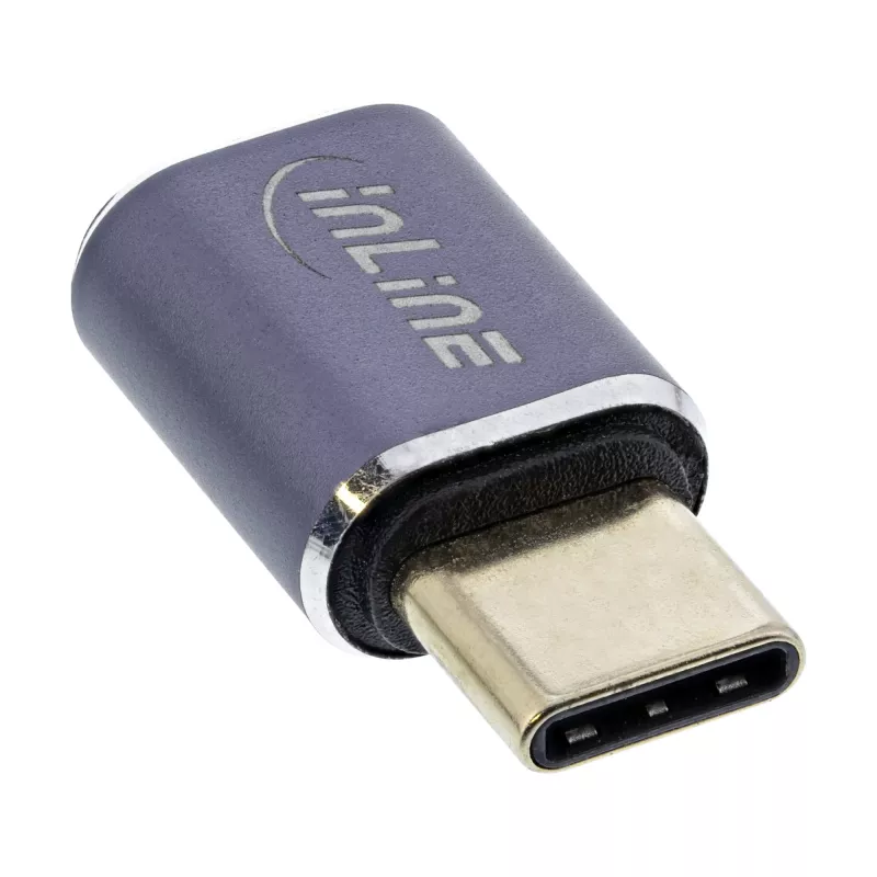 Adattatore USB4 InLine connettore maschio/femmina USB-C alluminio grigio 35900A