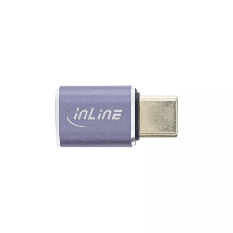 Adattatore USB4 InLine connettore maschio/femmina USB-C alluminio grigio 35900A