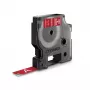 DYMO D1 1978366 Nastro per etichette, bianco su rosso, 12 mm x 3 m