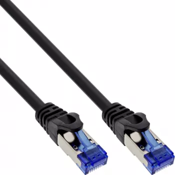 Cavo patch InLine corazzato, U/FTP, Cat.6A, nero, 10 m
