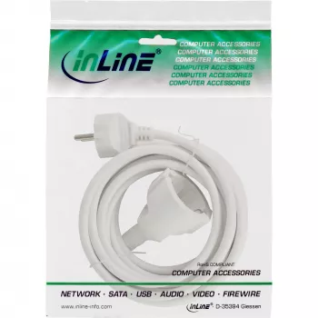 Prolunga elettrica InLine 3 m, bianca — ingresso 230 V