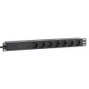 Intellinet PDU rack 19 pollici 1U 7 prese protezione da sovratensione 16 A cavo 3 m