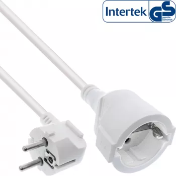 InLine prolunga elettrica tipo F angolata, bianco, 5m