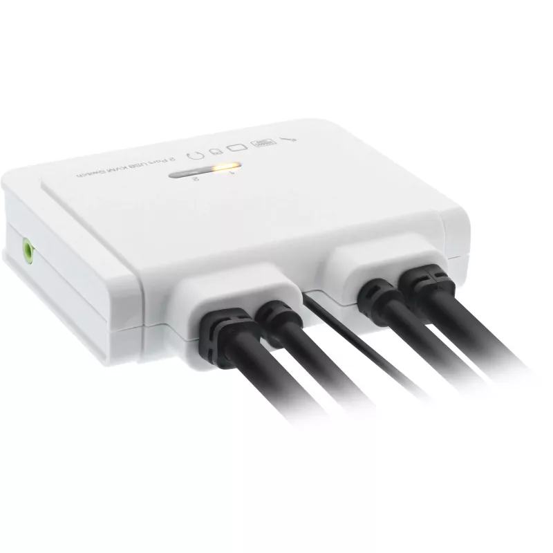 InLine cavo switch KVM, 2 porte, HDMI, 4K, USB, audio