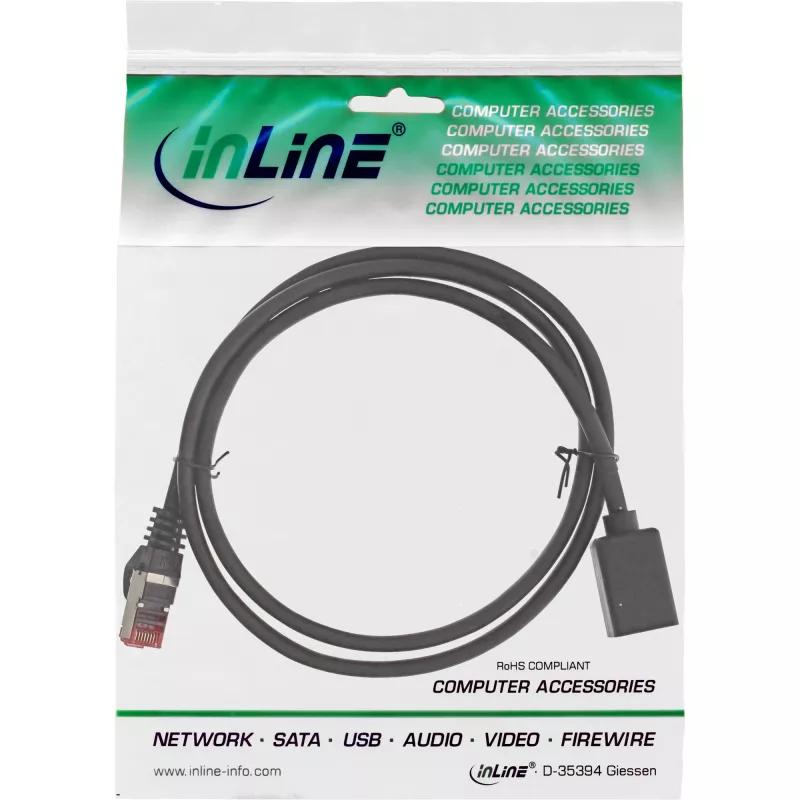 InLine prolunga patch cable, S/FTP (PiMf), Cat.6, senza alogeni, 2 m