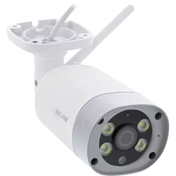 InLine SmartHome Telecamera HD per esterni con luce LED, IP66