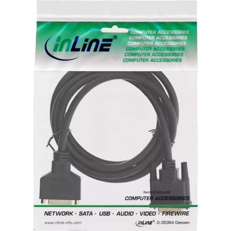 Cavo DVI-D InLine Premium 24+1 maschio a femmina Dual Link placcato oro 2 m