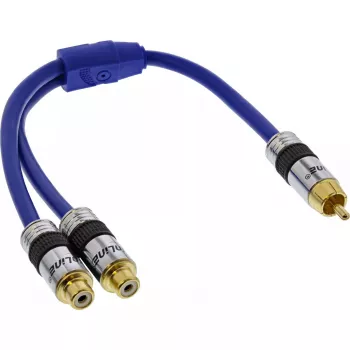 Cavo RCA Y InLine Premium 1x RCA maschio / 2x RCA femmina 0,25 m