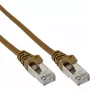 Cavo patch InLine SF/UTP Cat.5e marrone 0,3 m