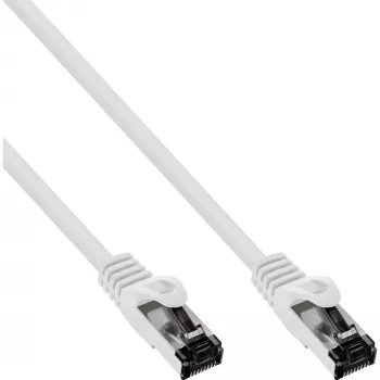 Cavo patch InLine, S/FTP (PiMf), Cat.8.1, 2000MHz, senza alogeni, bianco, 0,25 m
