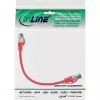 Cavo patch InLine, S/FTP (PiMf), Cat.8.1, 2000MHz, senza alogeni, rosso, 0,3 m