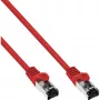 Cavo patch InLine, S/FTP (PiMf), Cat.8.1, 2000MHz, senza alogeni, rosso, 0,25 m