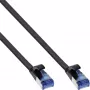 Cavo patch piatto InLine U/FTP Cat.6A TPE senza alogeni nero 0,25 m