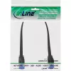 Cavo patch piatto InLine U/FTP Cat.6A TPE senza alogeni nero 0,25 m