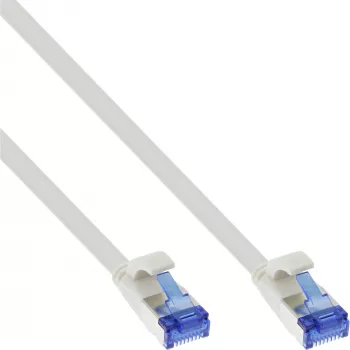 Cavo patch piatto InLine U/FTP Cat.6A TPE senza alogeni bianco 0,25 m