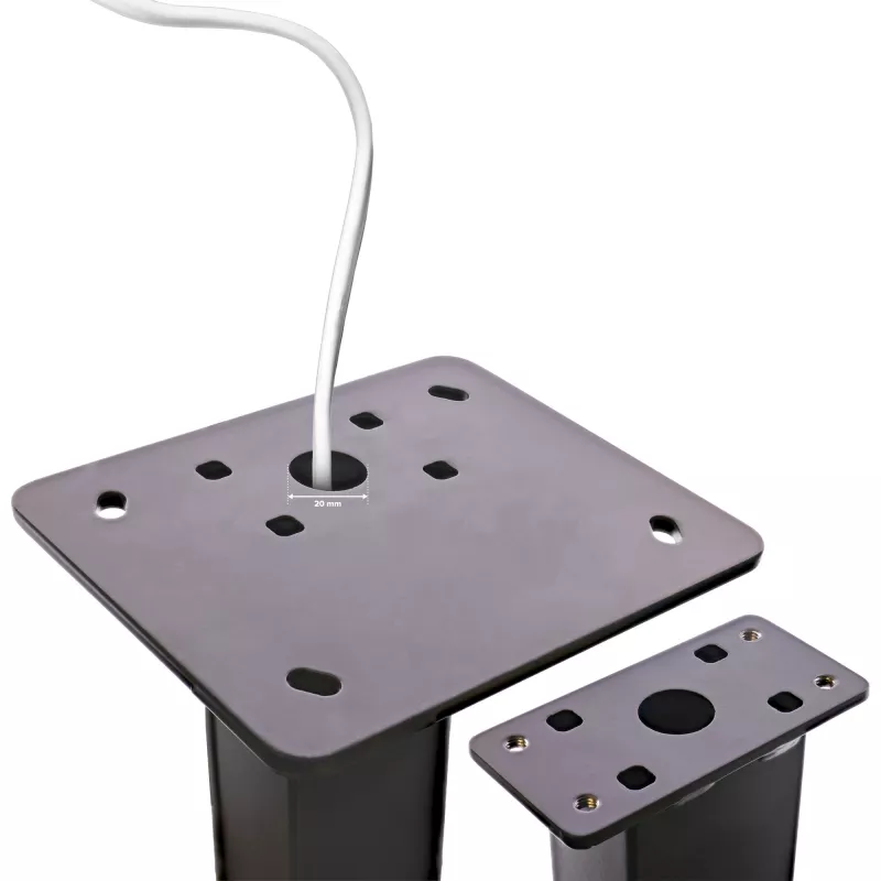 Supporto universale InLine per wallbox con porta cavo di ricarica EV nero