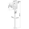 Supporto universale InLine per wallbox con porta cavo di ricarica EV nero