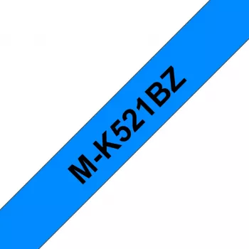 Nastro per etichettatrice Brother M-K521B nero su blu