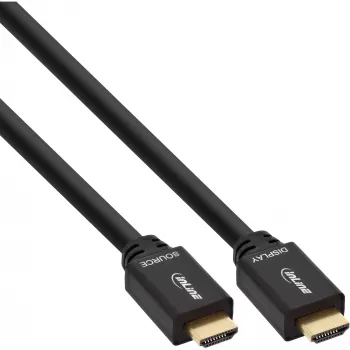 Cavo HDMI High Speed InLine con Ethernet attivo M/M nero contatti dorati 40 m