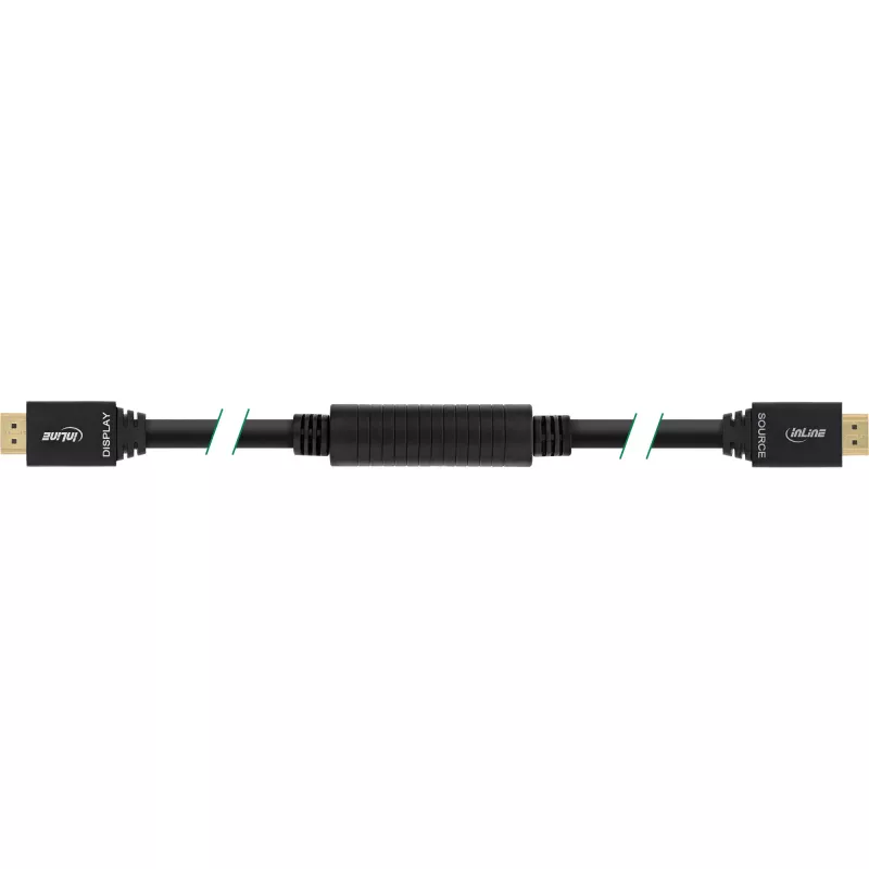 Cavo HDMI High Speed InLine con Ethernet attivo M/M nero contatti dorati 40 m