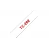 Nastro per etichettatura TC Brother TC202 12mm rosso su bianco