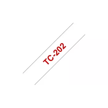 Nastro per etichettatura TC Brother TC202 12mm rosso su bianco