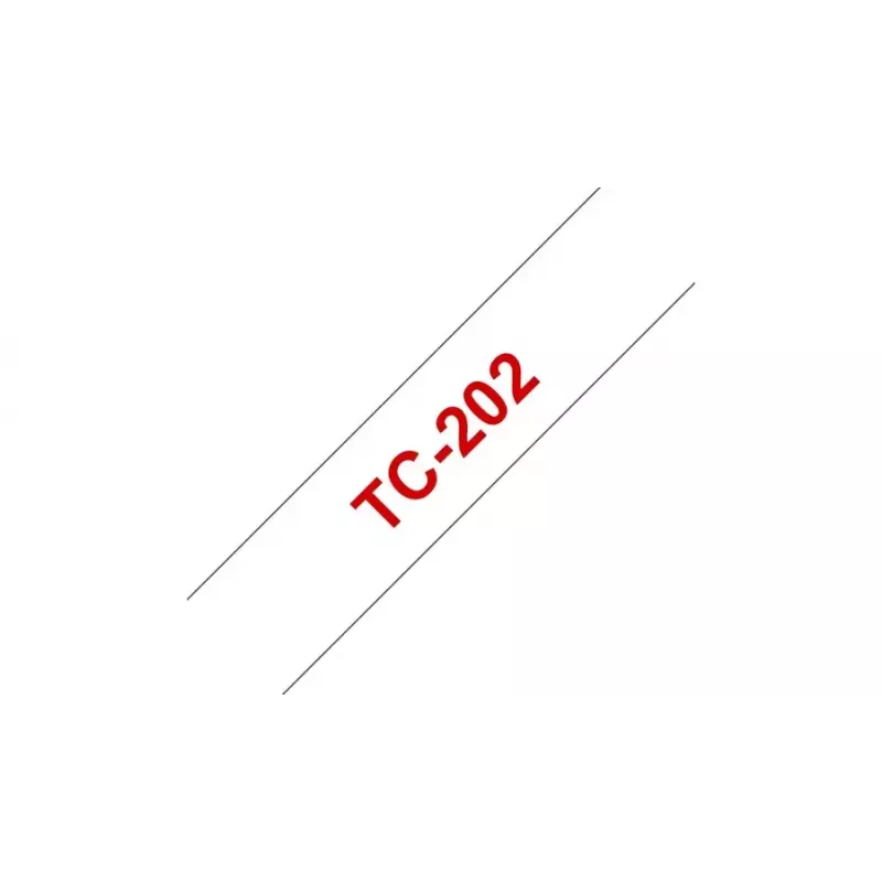 Nastro per etichettatura TC Brother TC202 12mm rosso su bianco
