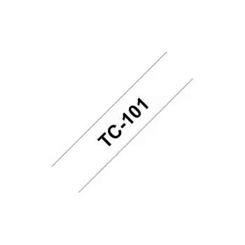 Nastro per etichettatura Brother TC101 12mm nero su trasparente