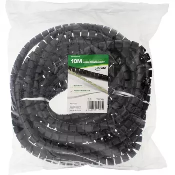 Canalina portacavi flessibile InLine 10m nero 15mm